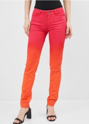 -50%     Jeans Desigual Gr.42 rot orange second skin   Neu m. Etikett.