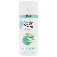 6 x Gillette Satin Care Sensitive Aloe Vera Glide Scented Shave Gel 75ml 23.09 per litre