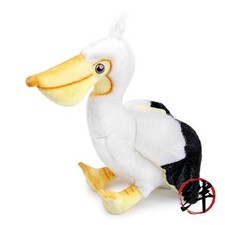 Peluche pellicano in piedi da 35 cm morbido decorazione uccellino umano a for...