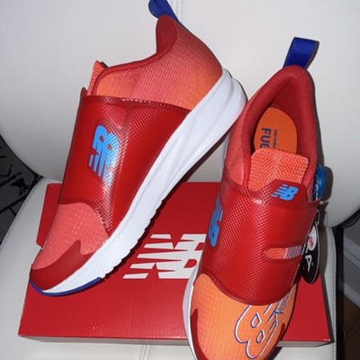 New Balance Kids Red Orange Blue Fuel Core Reveal v3 Mesh Athletic Sneakers Boa