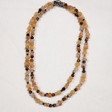 Necklace~Multi-Row~Natural Gemstone~Dragon Vein Glass Beads