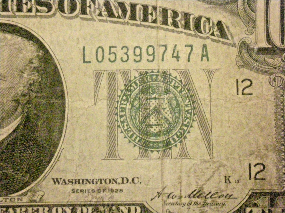 Ten Dollar Series 1928 12 Federal Reserve San Francisco - Image 4 of 4