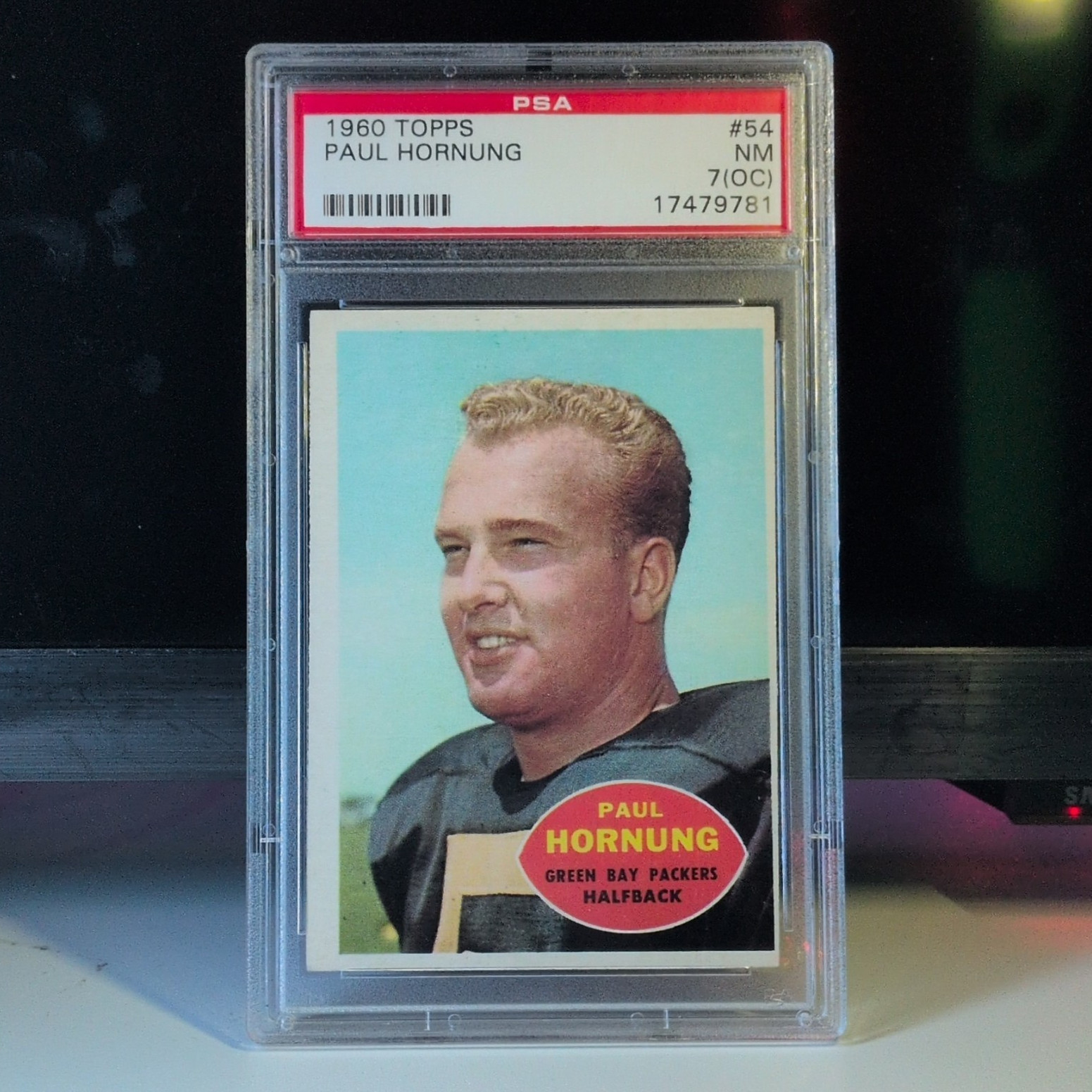 Topps 1960 Paul Hornung #54 Green Bay Packers PSA 7 Vintage Football Card