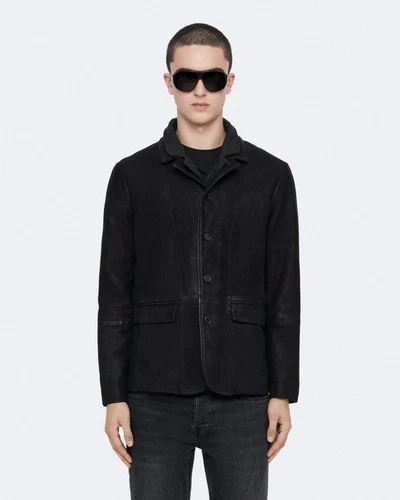Allsaints Survey Waxed Suede Blazer Size S - Altered  - product listing photo
