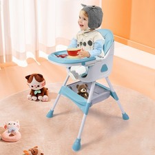Krzesełko 2 w 1 dla niemowląt i małych dzieci z podnóżkiem, krzesełko dla niemowląt