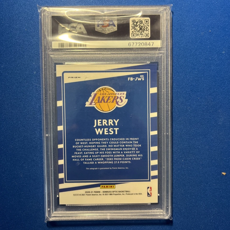 2020-21 帕尼尼 Donruss Optic - 快速突破签名 Jerry West #FB-JWS (AU) — 第 2/3 张图片