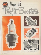 1949 AC Spark Plug Magazine Ad Insulator Gas ...