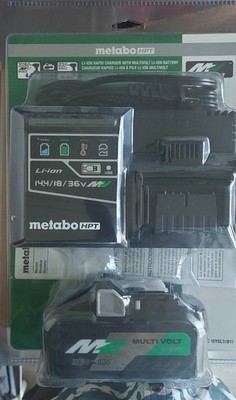 Metabo HPT 36V/18V MultiVolt Battery and Charger Starter Kit (UC18YSL3B1)+TOOLS