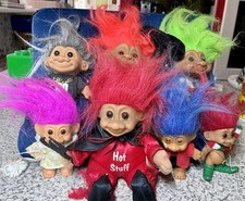 Vintage Lot Of Trolls With Various Sizes and Brands Vtg