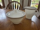 Pyrex Vintage Sugar Bowl/ Lid And Creamer