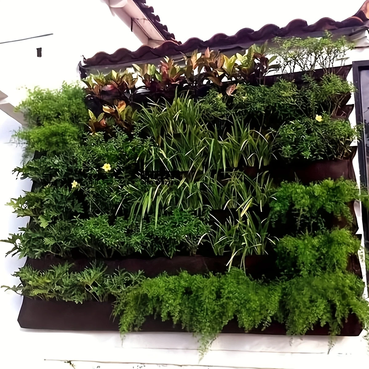 Macetero De Pared De Fieltro Con 36 Bolsillos - Cultivo Vertical Para Flores Y Hierbas, 100x100 Cm, Ahorro De Espacio
