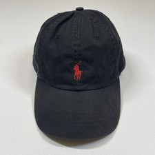 Polo Ralph Lauren Iconic Chino Baseball Hat Cap Men s Black Strapback Pony