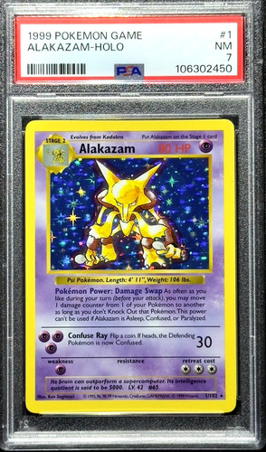 Alakazam (Shadowless) graded PSA 7 for sale on eBay