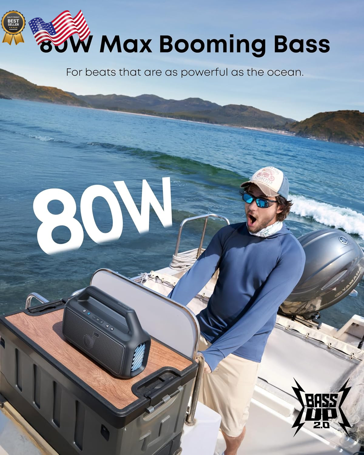 Soundcore Boom 2 By Anker Outdoor Bluetooth Speaker 80W IPX7 Subwoofer Power Ban