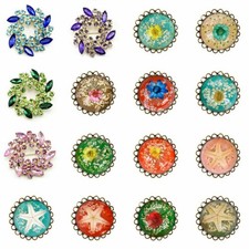 Wedding Bouquet Pearl Rhinestone Flower Brooch Pin Women Costume Jewelry Bridal