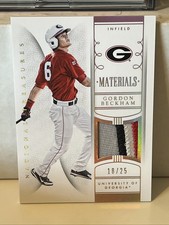 2015 National Treasures Gordon Beckham 4 Color Patch #18/25 Georgia Bulldogs