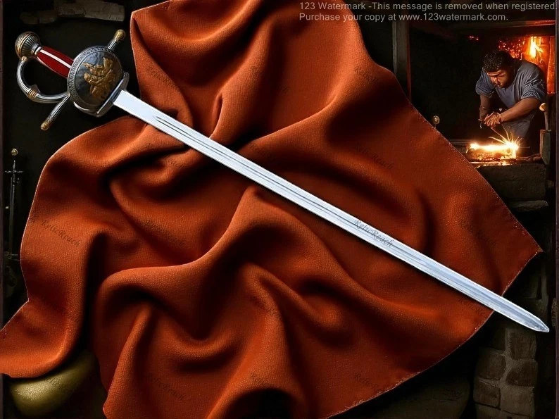 Medieval Renaissance Rapier Sword– Quixote Spanish Musketeer Swords Mughals Turk - Image 3 of 4