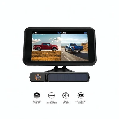 Caméra de recul sans fil rechargeable Solar3A Plus 1080p avec prise  - Photo 1/4
