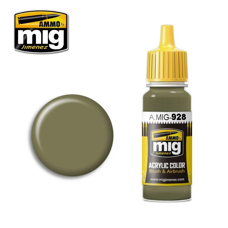 Ammo MIG 928 - Acrylic Paint (17ml) - Olive Drab High Lights