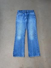 Vintage 90  s Levi  s 517 Red Tab Bootcut Flare Distressed Denim Jeans Size 32x31