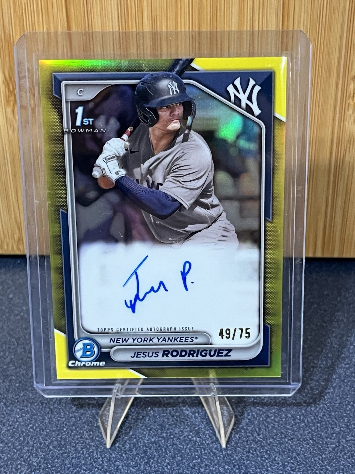 2024 Bowman - Chrome Prospect Autographs Jesus Rodriguez #CPA-JR Yellow /75