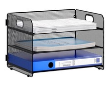 EasyPAG 3 Tier Desktop Office Mesh Tray File Holder