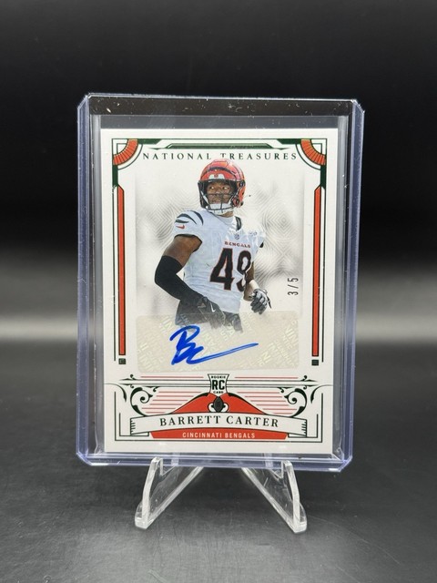 2025 National Treasures Barrett Carter Auto (RC) 3/5 Bengals SP 🔥