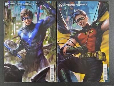Titans United Bloodpact #3 & 5  NM+  Derrick Chew Variants Nightwing  Tim Drake 