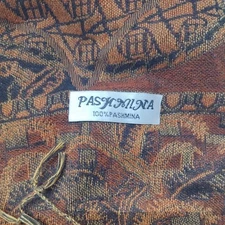 Pashmina Wrap. 100% Pashmina. Browns & Black. 70x28 Inches