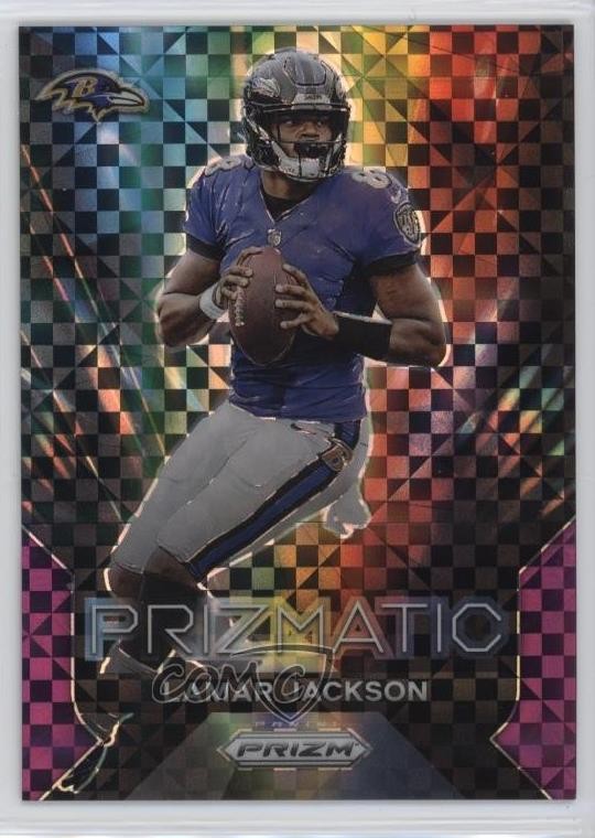 2023 Panini Prizm Prizmatic Purple Power Prizm 4/49 Lamar Jackson #12 7xr