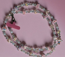 Pop Mart Skullpanda Heavy Duty Phone Bag Pearl Beads Charm Key Chain Crossbody