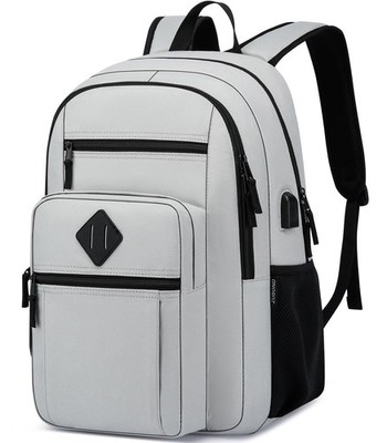 School Backpack Lightweight Boys Girls USB Port Fits 15.6 Inch Notebook Bag