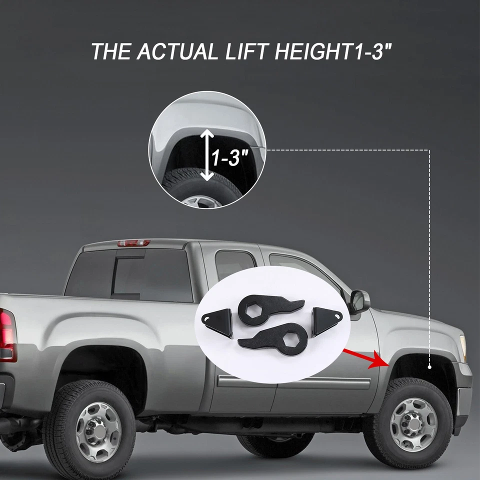 Kit de elevación niveladora delantera espaciadores de 1-3" para 00-13 GMC Yukon XL 2500 2x4 4x4 Foto 3 de 4
