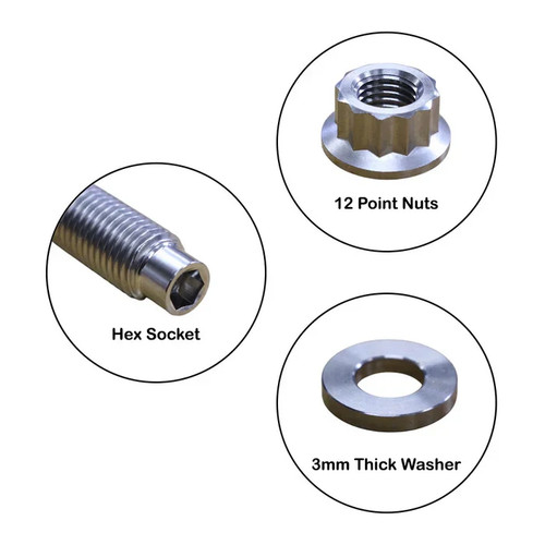Titanium Exhaust Manifold Stud Kit For Honda B Series B16 1.6L - Picture 5 of 5