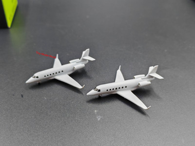 3D-printed 1/500 US Gulfstream G200 Business Jet Finished Aircraft model (2/pcs