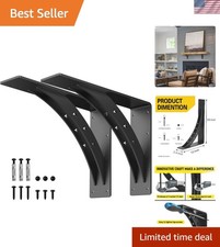 Durable Wall-Mount Alloy Shelf Brackets - 1100 LBS Max Load, Perfect for Mantels