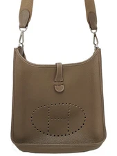 HERMES Evelyne 3 PM Trois Shoulder Bag Togo Leather Etoupe 2014 #T107