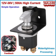 500A High Current 12V-36V Battery Cut Off Switch w/ Lock-Out Plate Replace 20247