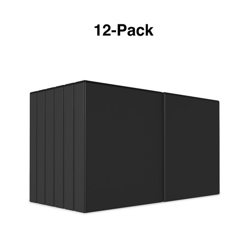 Staples Economy 1" 3-Ring View Binders Black 24/Carton 23733/21685VS - Picture 7 of 8
