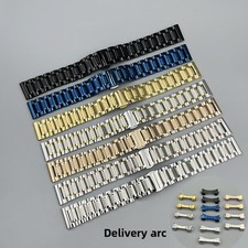 3 Beads Stainless Steel Watch Strap 12-24mm B...