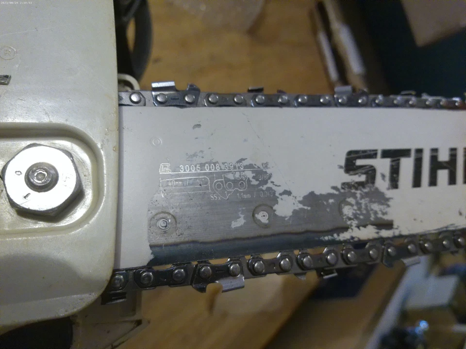 STIHL MS170 2 Cycle 30cc Chainsaw w/ 14" Bar, Chain, & Scabbard strong running - Image 4 of 4