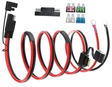 SAE Battery Connector, 10AWG 2-Pin Quick 10 Feet SAE to O Ring Terminal Harness
