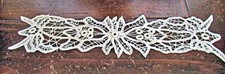 Vtg Lady's High Collar Handmade White Lace Wedding