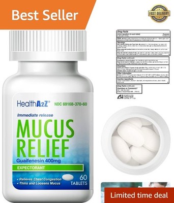 Mucus Relief | Guaifenesin 400mg | Immediate Release | No Benzene | Expectora...