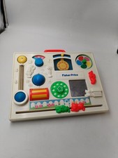 Fisher Price 1988 Jouet Eveil Planche Jeux Apprentissage Boule Tourne Pouet