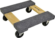 Milwaukee Hand Trucks 33815 Gleason Carpeted End Furniture Dolly, 800 Lb, L X 15