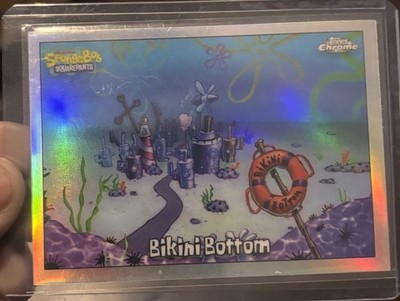 Topps Chrome Refractor #38 Bikini Bottom 25th Anniversary SpongeBob SquarePants