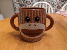 Sock Monkey Mug Coffee Mug Cup Double Handle Ears - Paul Frank - by Galerie