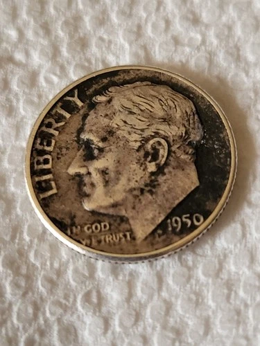 1950 D Roosevelt Dime, Uncirculated, 90% Silver
