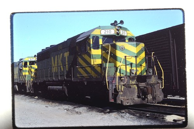 #ad MKT 210 jun 88 original 35mm kodak train photo slide $5.00